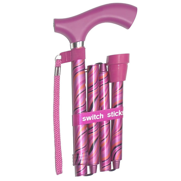 Switch Sticks® Folding Cane Aluminum 32 to 37 Inch Height Tango Print (1050002_EA) 1/EA