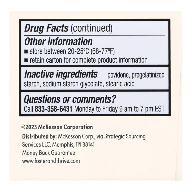 Foster & Thrive™ Pain Relief 325 mg Strength Acetaminophen Tablet 100 per Bottle (1238910_BT) 1/BT