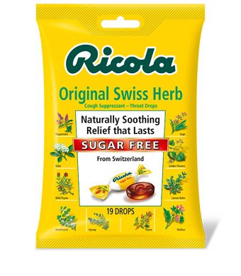 Ricola® Sugar-Free Cold and Cough Relief 4.8 mg Strength Lozenge 19 per Bag (1093082_BG) 1/BG