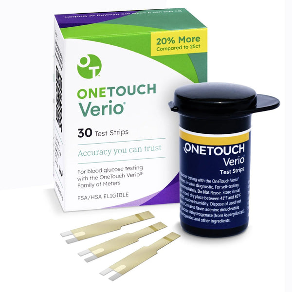 Verio Blood Glucose Test Strips 30 Strips per Pack (1220269_EA) 1/EA