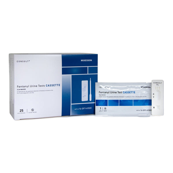 McKesson Consult™ Drugs of Abuse Test Kit Fentanyl 25 Tests CLIA Waived (1246107_KT) 1/KT