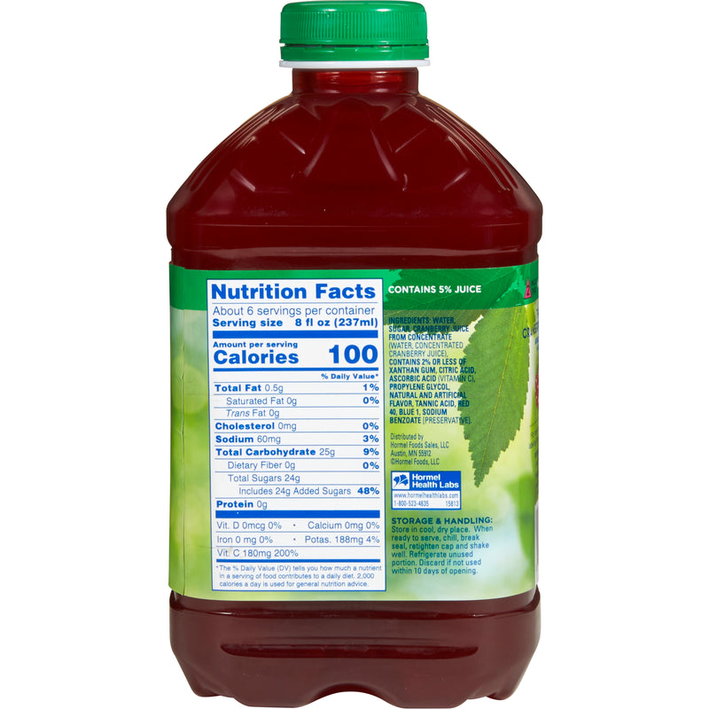 Thick & Easy® Thickened Beverage 46 oz. Bottle Cranberry Juice Cocktail Flavor Liquid IDDSI Level 2 Mildly Thick (797173_CS) 6/CS
