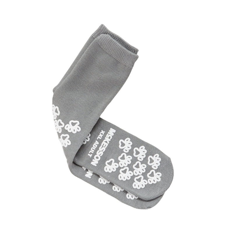 McKesson Terries™ Slipper Socks Unisex Adult 2X-Large Double Tread Single Patient Use Gray (558996_CS) 48/CS