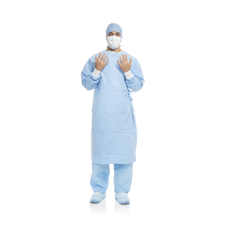 Aero Blue Surgical Gown with Towel Small / Medium Blue Sterile AAMI Level 3 Disposable (938742_EA) 1/EA