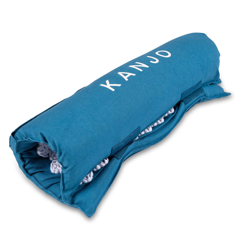 Kanjo Acupressure Foot Mat Sapphire / White Cotton-Linen Fabric / Memory Foam / Plastic 14 X 16 Inch (1236437_EA) 1/EA