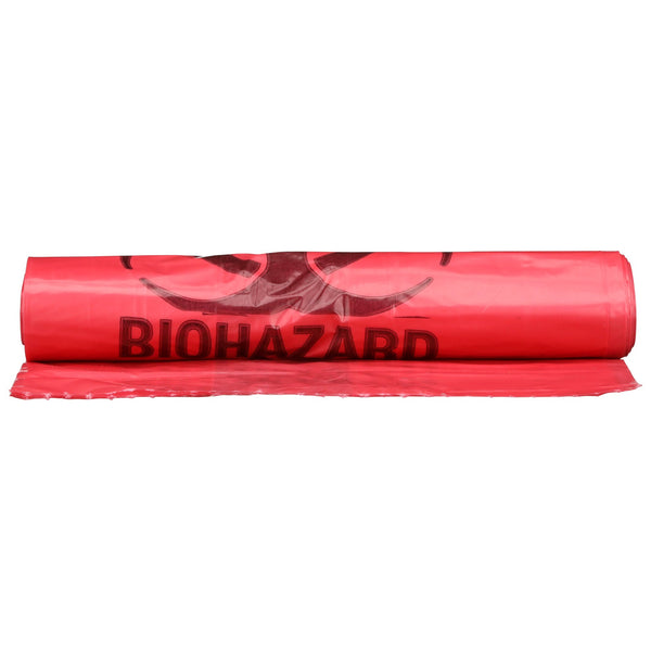 McKesson Kick Bucket Waste Bag Biohazard Symbol / Biohazard / Anti-Static 7 to 10 gal. Red 8 X 12 X 24 Inch (194671_CS) 500/CS