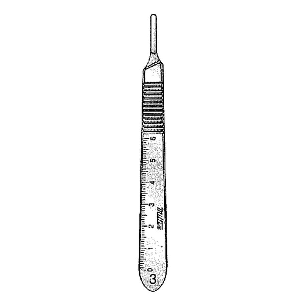 Miltex® Knife Handle Extra Fine Stainless Steel Size 3 (157510_EA) 1/EA