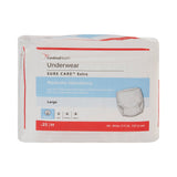 Sure Care™ Extra Unisex Adult Absorbent Underwear Pull On with Tear Away Seams Large Disposable Moderate Absorbency (814881_CS) 100/CS