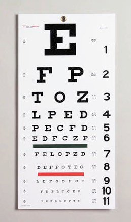 Tech-Med® Eye Chart 20 Foot Distance Acuity Test (713763_EA) 1/EA