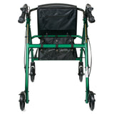 McKesson 4 Wheel Rollator Green Adjustable Height / Folding Aluminum Frame (1065265_EA) 1/EA