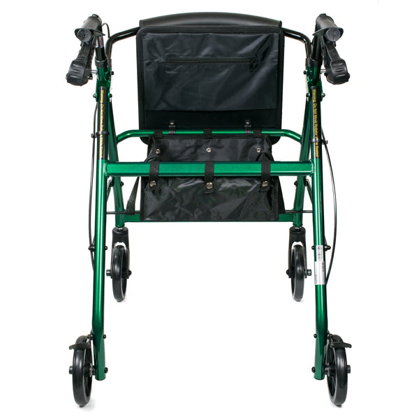 McKesson 4 Wheel Rollator Green Adjustable Height / Folding Aluminum Frame (1065265_EA) 1/EA