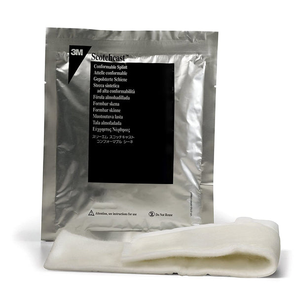 3M™ Scotchcast™ Quick Step Double Sided Felt Padded Precut Splint 2 X 10 Inch Felt / Fiberglass White (1193017_CS) 10/CS