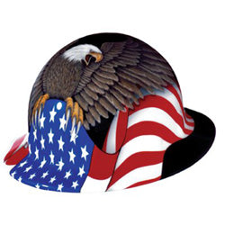 Fibre-Metal SuperEight® E1 Hard Hat, 8 Point Ratchet, Spirit of America (280-E1RW00A006) Each