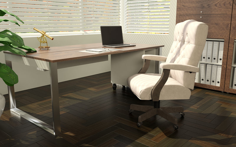 Boss Executive Champagne Velvet With Driftwood Finish Frame (B905DW-CMP) Each