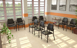 Boss Mid Back Guest Chair, 300 lb Capacity, Antimicrobial Vinyl, Black (B9591AM-BK) Each