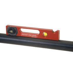 Flange Wizard Pocket Pro Level, 9 in L, 3 Vials, Anodized Aluminum (496-PP-200) Each