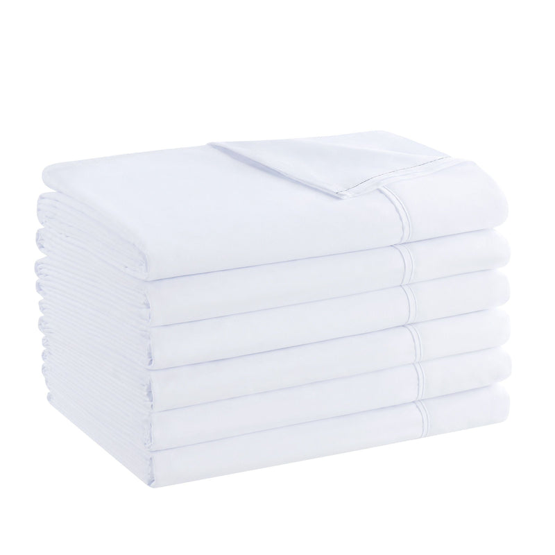 Host & Home Microfiber Flat Sheet Full White (6/Pack) (P-MFS-81108) 6/PK