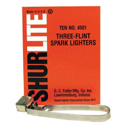 G.C. Fuller Shurlite® Spark Lighter, Three-Flint Lighter with Attached Flints (322-4501) Each