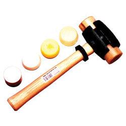 Garland Manufacturing Split Head Hammer, 2.75 lb Head, 1-3/4 in dia Face, 14 in Handle, Green/Natural, Rawhide (311-31003) Each