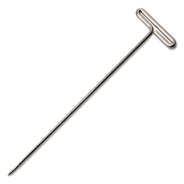 Gem Office Products T Pins, 2&quot; Length, 9/16&quot; Head Width, 100/BX, Silver (GEM85T) Box of 100
