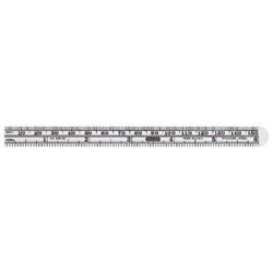 General Tools Economy Precision Stainless Steel Rules, 6"X15/32", Stainless Steel, Inch/Metric (318-305ME) Each