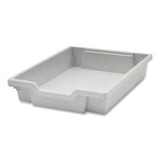 Gratnells F1 Shallow Trays for Gratnells Storage Frames and Trolleys, 1 Section, 1.85 gal, 12.28" x 16.81" x 3.25", Light Gray, 8/Pack (GTSFS0119P8) Each