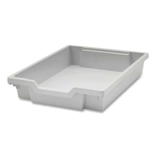 Gratnells F1 Shallow Trays for Gratnells Storage Frames and Trolleys, 1 Section, 1.85 gal, 12.28" x 16.81" x 3.25", Light Gray, 8/Pack (GTSFS0119P8) Each