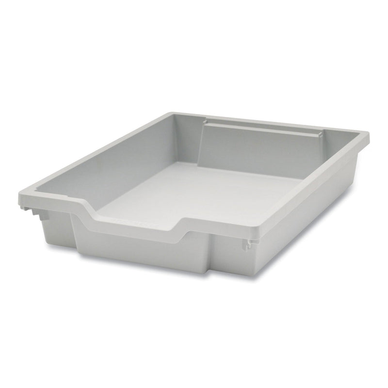 Gratnells F1 Shallow Trays for Gratnells Storage Frames and Trolleys, 1 Section, 1.85 gal, 12.28" x 16.81" x 3.25", Light Gray, 8/Pack (GTSFS0119P8) Each