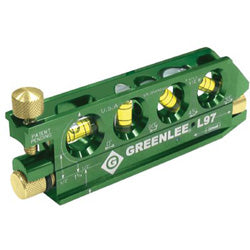 Greenlee Mini-Magnet Laser Level, 5.63 in L, 80 yd Range, 4 Vials, Aluminum (332-L97) Each