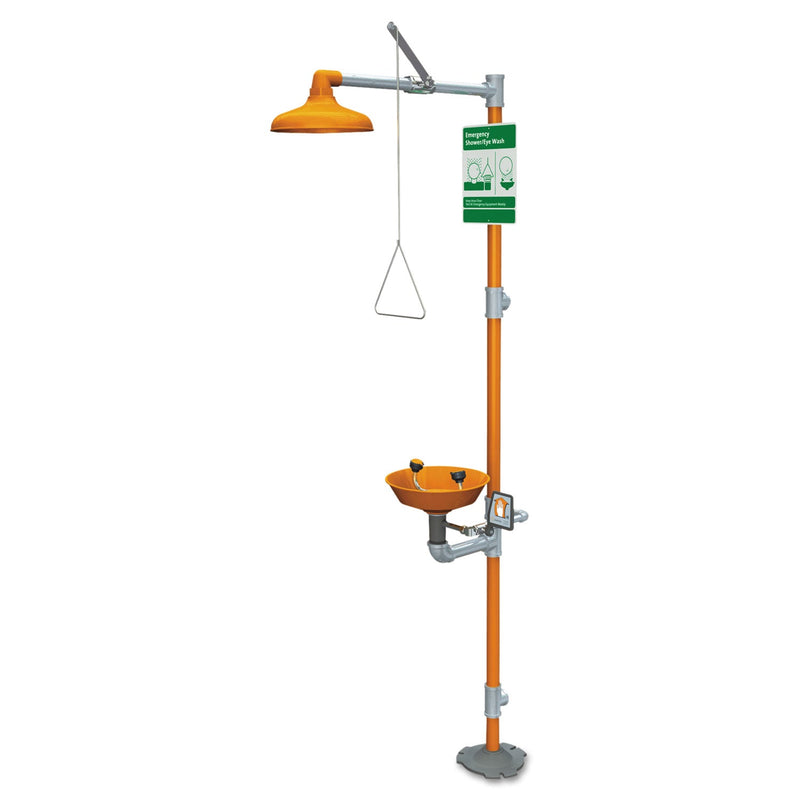 Guardian Eye Wash & Shower Station, 12 in, SS & Safety Orange (333-G1902P) Each