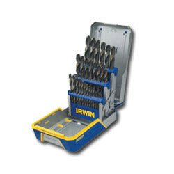 Hanson 29-pc Black and Gold Metal Index Drill Bit Set, 1/16 in to 1/2 in Cut dia (HAN3018005) Each