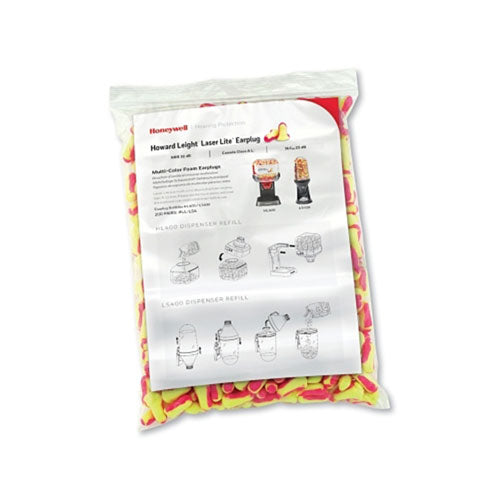 Honeywell Earplug Dispenser Refill, Foam, Magenta/Yellow, Uncorded (154-LL-LS4-REFILL) 1 Case