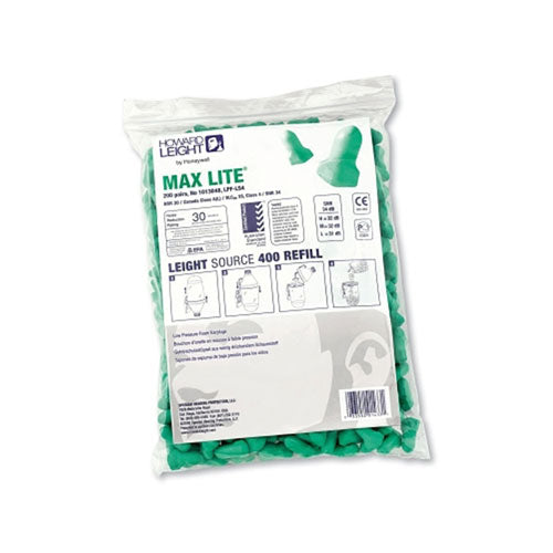 Honeywell Earplug Dispenser Refill, Foam, Green, Uncorded (154-LPF-LS4-REFILL) 1 Bag