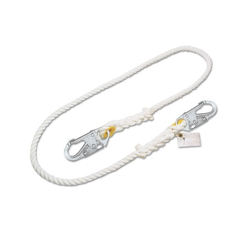 Honeywell Titan II Positioning and Restraint Rope Lanyards, Lock Snap Hooks, 1 Leg, White (493-T9111R-Z76FTWH) Each
