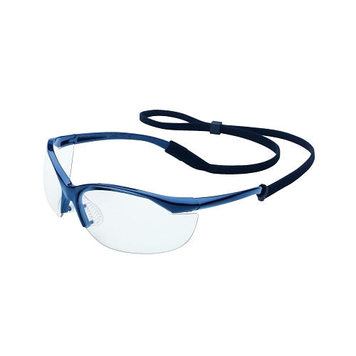 Honeywell Vapor Eyewear, Clear Lens, Polycarbonate, Hard Coat, Metallic Blue Frame, Nylon (812-11150900) 1 Pair