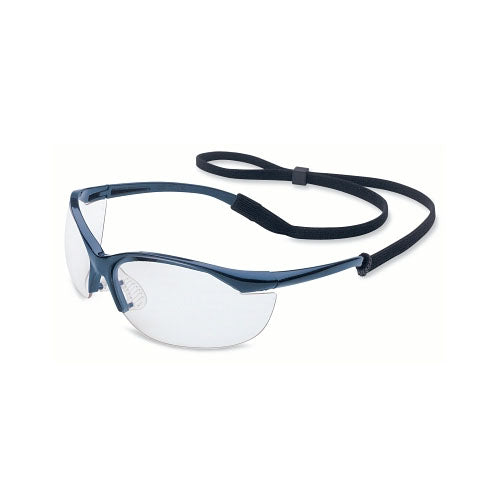 Honeywell Vapor Eyewear, Clear Lens, Polycarbonate, Fog-Ban Anti-Fog, Metallic Blue Frame (812-11150905) 1 Pair