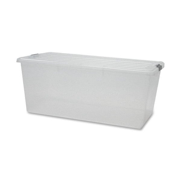 IRIS storage box with lid, 91 quart, 17 3/4&quot;x31 1/2&quot;x13&quot;, clear (IRS100201) Each