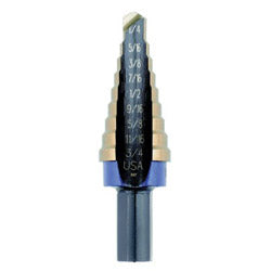 IRWIN® Cobalt Step Drills, 1/4 in-3/4 in, 9 Steps (585-10233CB) Each