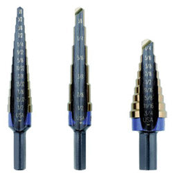 IRWIN® Cobalt Step Drill Sets, 1/8 in to 3/4 in Cutting Dia (585-10502CB) Each
