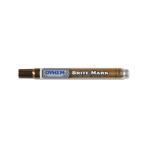ITW Dymon BRITE-MARK® Medium Paint Marker, Gold, Medium, Bullet, Acrylic (253-84051) Box of 12