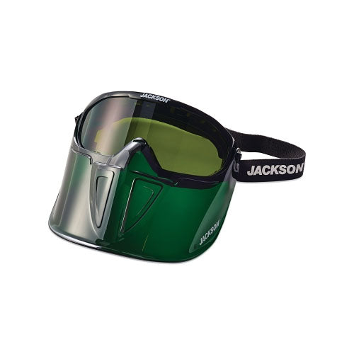 Jackson Safety® GPL500 Series Premium Goggle with Detachable Face Shield, Green Frame, AF, Shade 3 IR (138-21001) Each