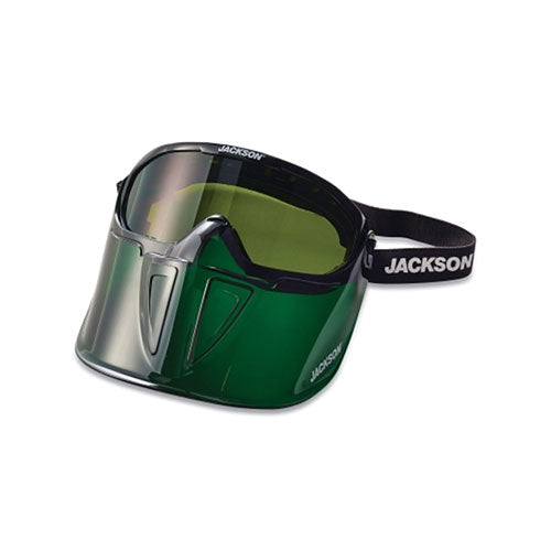 Jackson Safety® GPL500 Series Premium Goggle with Detachable Face Shield, Green Frame, AF, Shade 5 IR (138-21002) Each
