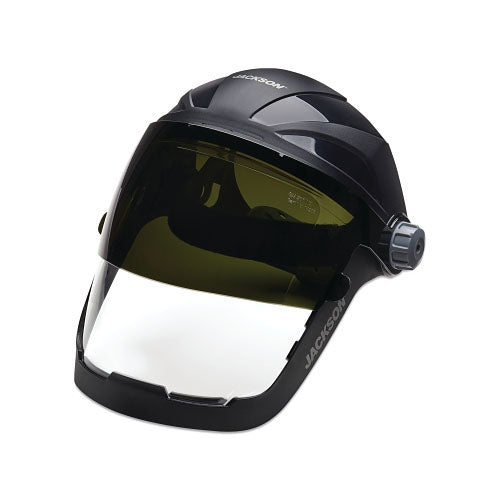 Jackson Safety® QUAD 500™ Series Premium Multi-Purpose Face Shields with Headgear, AF/Clear, 9 in H x 12-1/4 in L (138-14233) Each