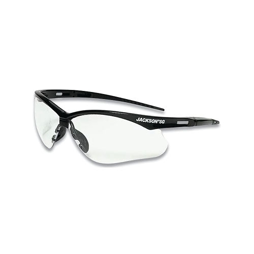 Jackson Safety® SG Series Safety Glasses, Clear, Polycarbonate, Anti-Fog Lense, Black (138-50001) Each