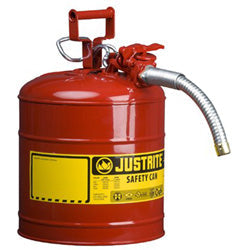 Justrite Type II AccuFlow™ Safety Can, 5 gal, Red, Hose (400-7250130) Each