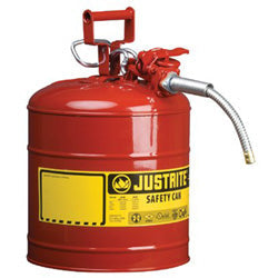 Justrite Type II AccuFlow™ Safety Can, Diesel, 5 gal, Yellow, 1" Hose (400-7250230) Each