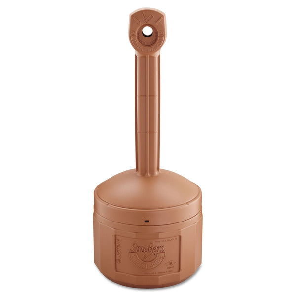 Justrite Smokers Cease-Fire® Cigarette Butt Receptacles, 16 qt, Polyethylene, Terra Cotta (400-26800T) Each