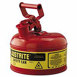 Justrite Type I Steel Safety Can, Flammables, 1 gal, Red (400-7110100) Each