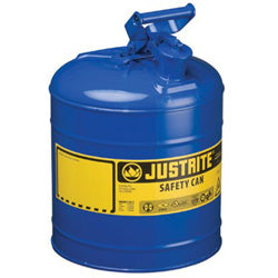 Justrite Type I Steel Safety Can, Kerosene, 5 gal, Blue (400-7150300) Each