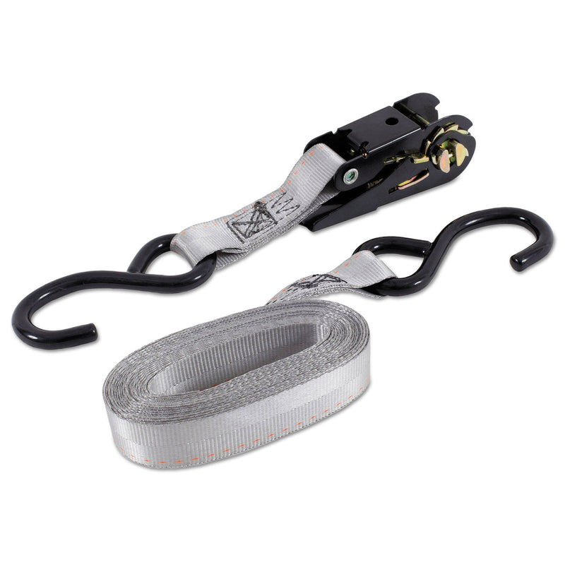 Keeper Ratchet Tie-Down Strap, S-Hooks, 1 in W, 14 ft L, 500 lb Load Cap, High Tension (130-05514) Each